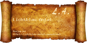 Lichtblau Antal névjegykártya